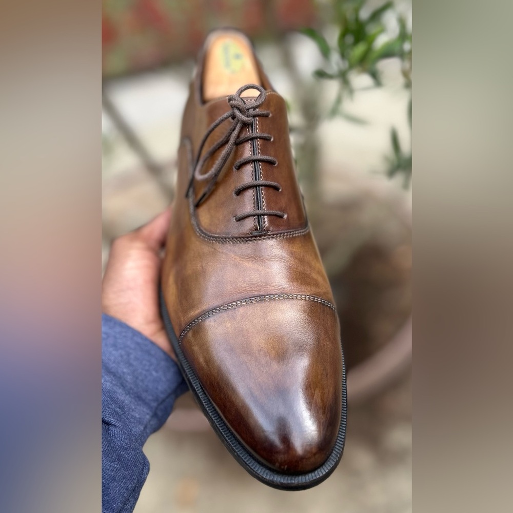 NW Di Bianco 🇮🇹 Bersano Marmo Men’s Oxfords Sz 11/44